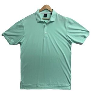 Dunning Golf Polo Shirt Mens Large Green Performance Stretch Wicking